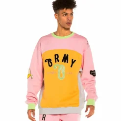 Grimey Sudadera "Jungle Punch" Bicolor Crewneck - Pink - Spring 22 Online