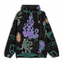 Grimey Sudadera Lost Boys All Over Sherpa Hoodie - Black - Winter 22 Cheap