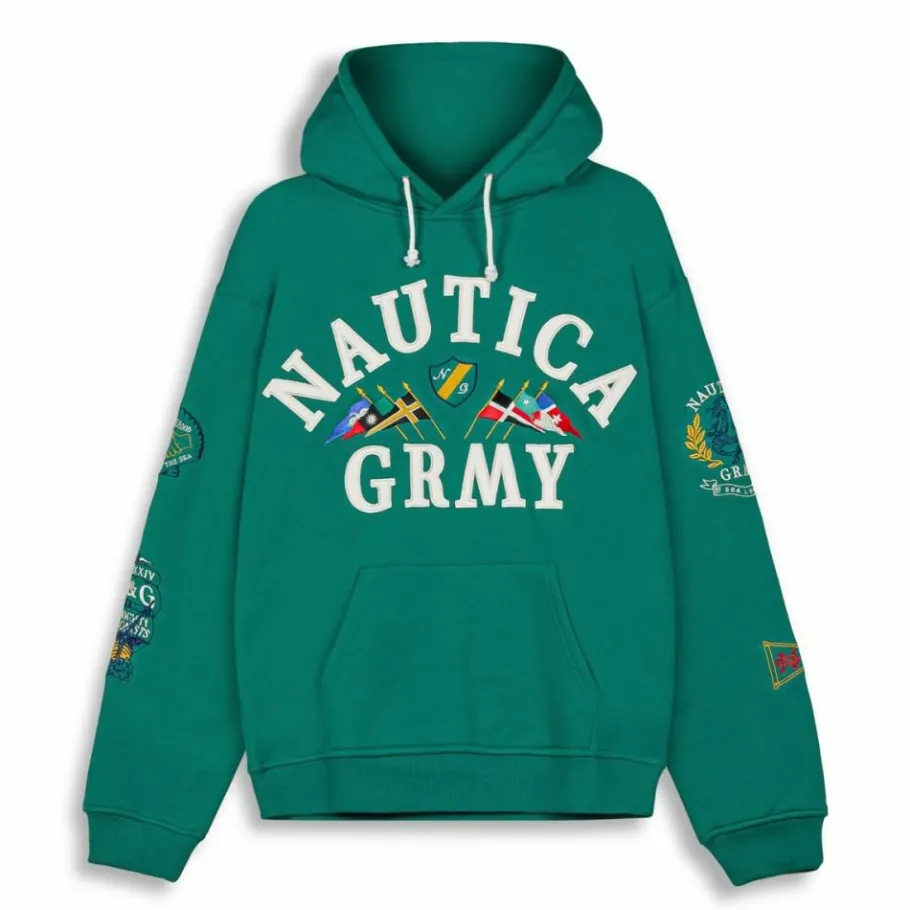 Grimey Sudadera Mighty Harmonist Nautica X Grmy - Green - Ss24 New