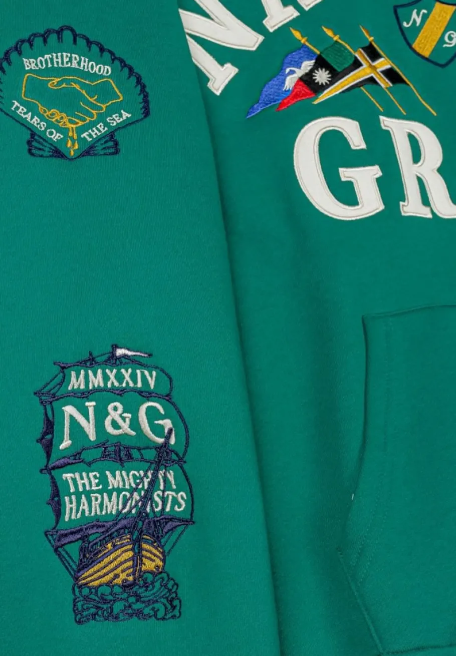 Grimey Sudadera Mighty Harmonist Nautica X Grmy - Green - Ss24 New