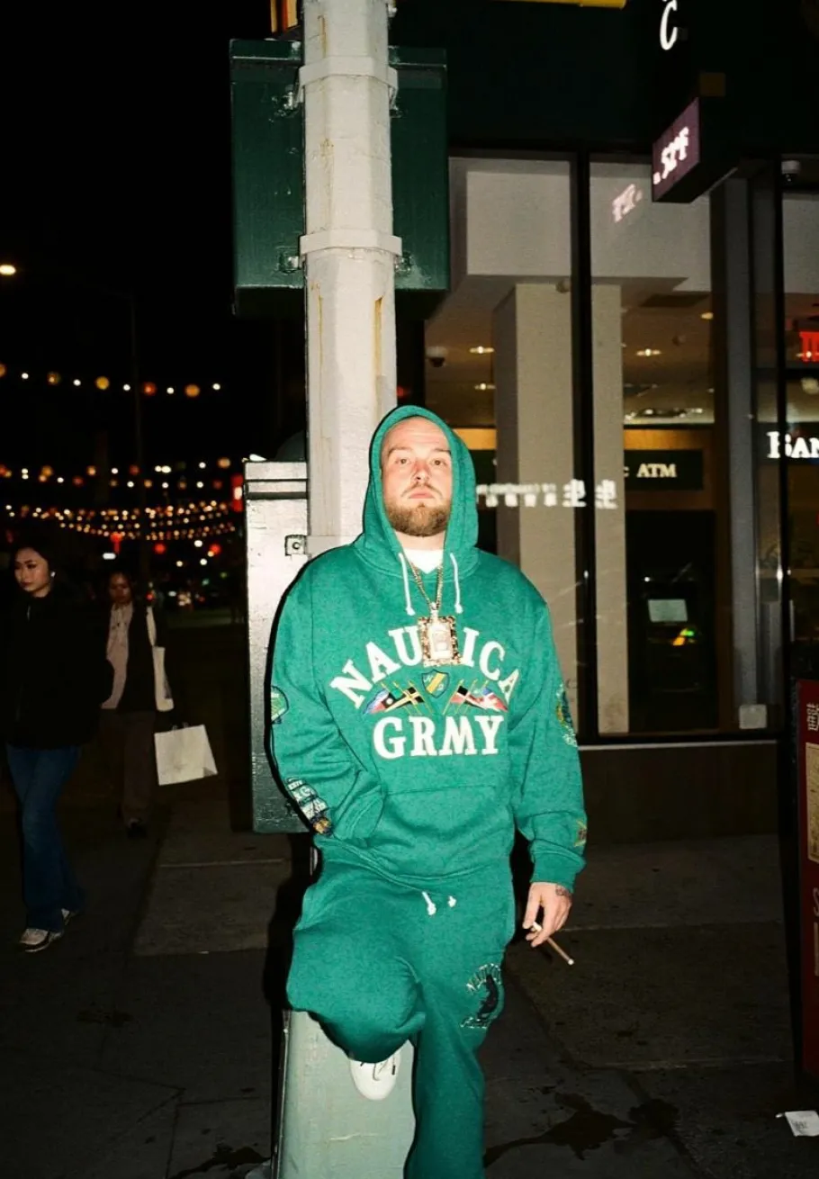 Grimey Sudadera Mighty Harmonist Nautica X Grmy - Green - Ss24 New