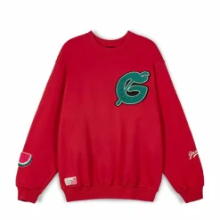 Grimey Sudadera Nablus Vintage Crewneck - Dark Red - Fw23 New