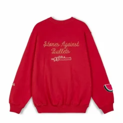 Grimey Sudadera Nablus Vintage Crewneck - Dark Red - Fw23 New