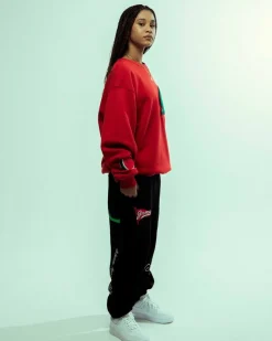 Grimey Sudadera Nablus Vintage Crewneck - Dark Red - Fw23 New