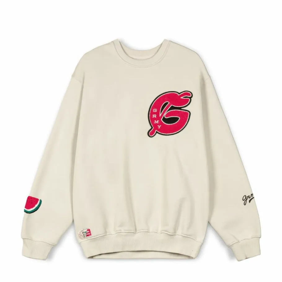 Grimey Sudadera Nablus Vintage - White - Fw23 Cheap