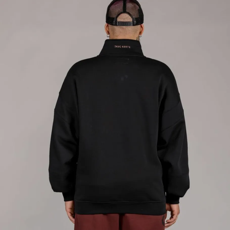 Grimey Sudadera "Snipes X True Roots" High Neck - Black - Fall 22 Clearance