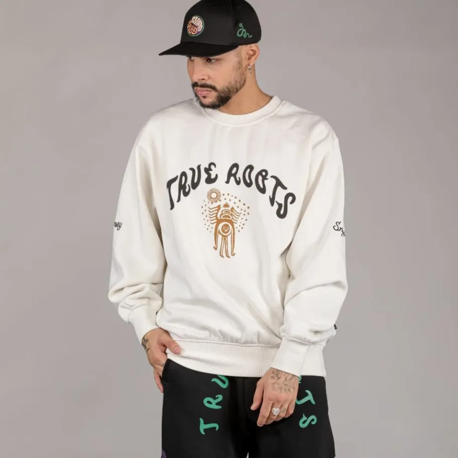 Grimey Sudadera "Snipes X True Roots" Crewneck - White - Fall 22 Cheap