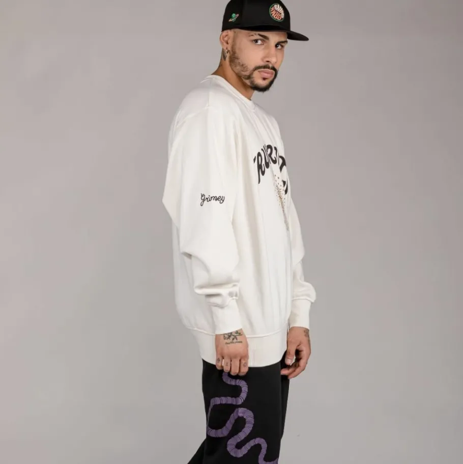 Grimey Sudadera "Snipes X True Roots" Crewneck - White - Fall 22 Cheap
