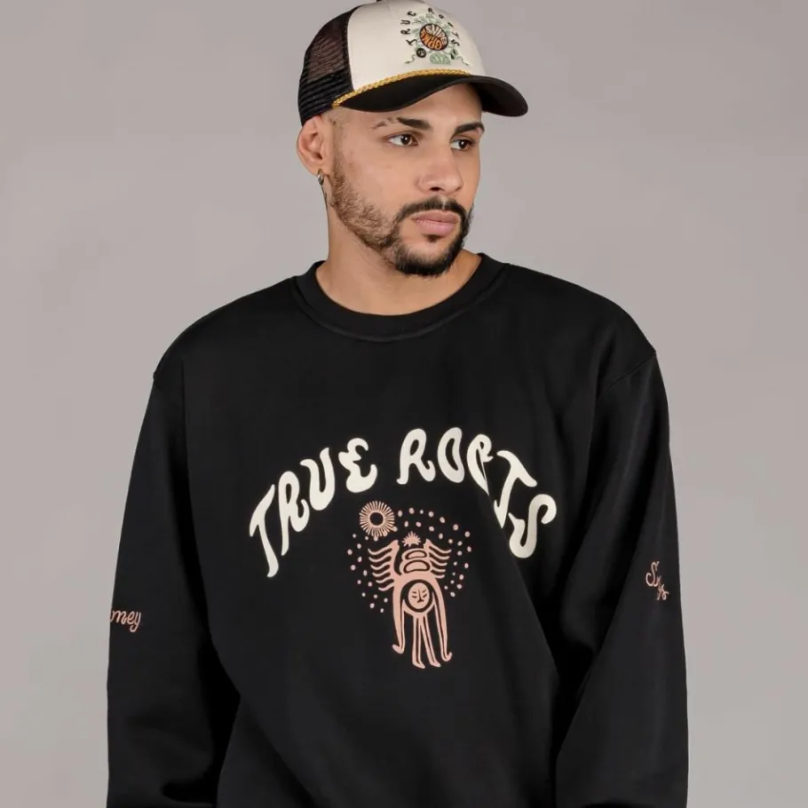 Grimey Sudadera "Snipes X True Roots" Crewneck - Black - Fall 22 Flash Sale