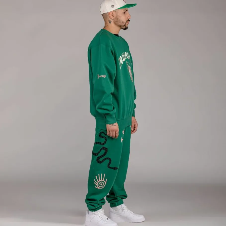 Grimey Sudadera "Snipes X True Roots" Crewneck - Green - Fall 22 Fashion