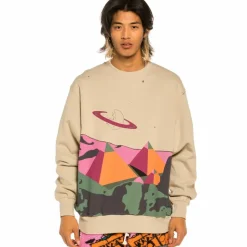 Grimey Sudadera "Space Lady" Crewneck - Sand - Winter 21 Hot