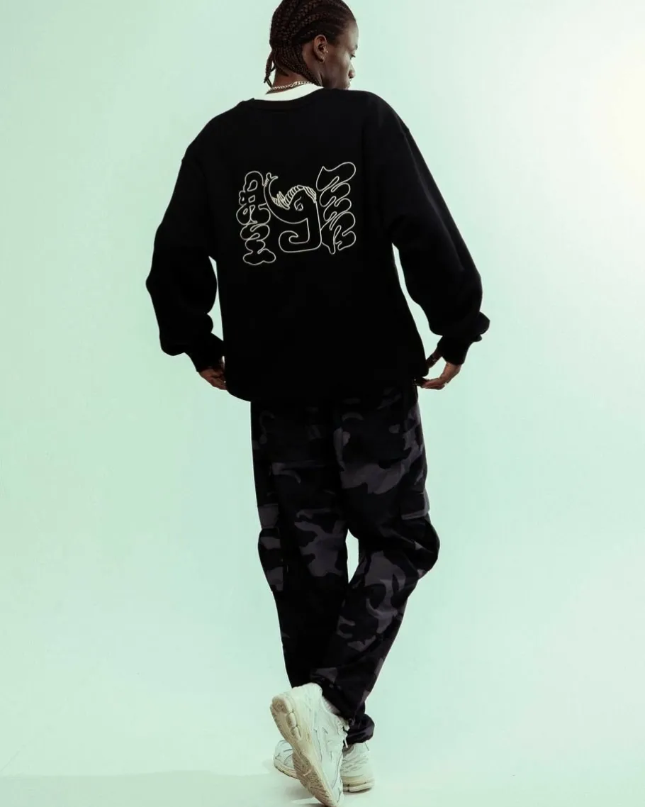 Grimey Sudadera Tusker Temple Vintage - Black - Fw23 Fashion