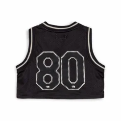 Grimey Top The Clout Mesh Crop - Black - Spring 23 Outlet
