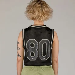 Grimey Top The Clout Mesh Crop - Black - Spring 23 Outlet