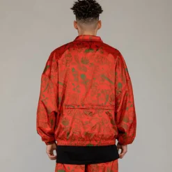 Grimey Track Jacket The Toughest Satin Red - Spring 23 Shop